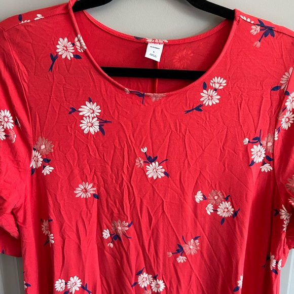 Floral Dress: Old Navy T Shirt Dress, Large - Picture 2 of 2